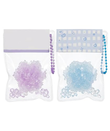 Taba Squishy, Cat Paw Squishy Toy 2pcs, Blue Purple Glitter Design, for Classroom Office Travel, Gift Idea