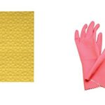Scotch-Brite Kitchen Gloves Large Pair (Pack of 1) and Sponge Wipe Large (Pack of 3)