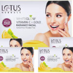 LOTUS HERBALS WhiteGlow Vitamin C + Gold Radiance Facial Kit(4 in 1) (57 g × 4)(228 g)