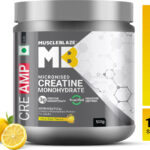 MUSCLEBLAZE Micronised Creatine Monohydrate CreAMP Powder, Trustified Certified Creatine(500 g, Citrus Blast)