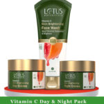 Lotus Botanicals Vitamin C Skin Brightening Day And Night Pack(3 Items in the set)