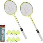 saipro ROXON Phantom Badminton Racquet Set Of 2 Piece With 6 Piece Badminton Kit
