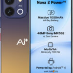 Ai+ Nova 2 Power 5G (Golden Blue Fusion, 128 GB)(6 GB RAM)