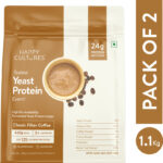 Happy Cultures 24g Classic Filter Coffee Yeast ProteinPDCAAS 1Light On GutVegan Yeast Protein(1010 g, Classic Filter Coffee)