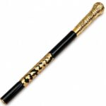 Brass Victorian Knob Handle Black Wood Walking Cane Stick by Global Collection ⁵