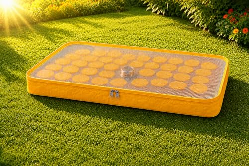 Foldable Solar Food Drying Bag with Zipper Cover|Breathable Sun Dryer for Papad,fish,Chips,Fruits,Vegetables & Herbs|Dustproof for Balcony, Terrace & Window Use | 2 Year Warranty(4 Ft x 2 Ft) (yellow)