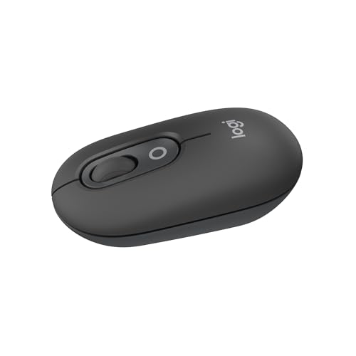 Logitech POP Mouse, Compact and Portable Wireless Bluetooth – Graphite | Compact, Portable, programmable Buttons, Quiet clicks, Easy-Switch for up to 3 Devices, Laptop, Tablet, PC – Graphite