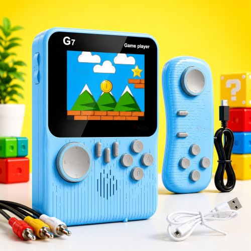 VikriDA G7 Retro Handheld Game Console | 3.5-Inch LCD Colour Screen | 666 Built-in Games | Gamepad Support | Mini Ultra-Thin Portable Gaming Player | Multicolour