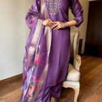 AEBA FASHION Embroidered Kurta, Trouser/Pant & Dupatta Set