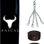 Pascal Unfilled Heavy Premium Boxing Bag with Boxing Hand Wrap with Chain Hanging Bag Hanging Bag(3 Feet, 36 inch)
