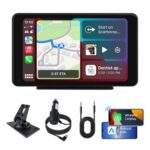 plimpton Portable Carplay Android Auto Screen for Car 7 Inch IPS Touch Screen Wireless Car Play for iOS Driveplay Multimedia Player with Voice Control, BT, Mirror Link for All Vehicle
