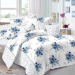 Shine Creation Polycotton Double Flat 180 TC Floral 1 Bedsheet with 2 Pillow Covers(Multicolor)