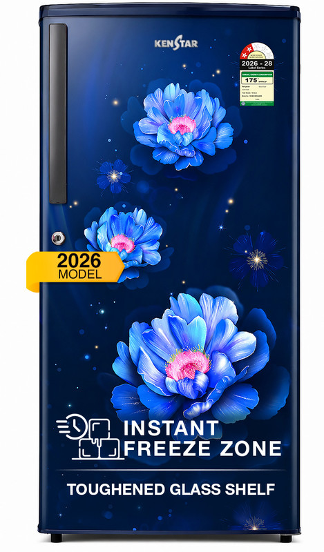 Kenstar 183 L Direct Cool Single Door 2 Star Refrigerator(Bloom Blue, 183BD3KS24HB.(BB))