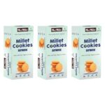 ME & MILLETS Cookies – Ragi Twist (Pack of 3, Each 75g) – Delicious Millets Biscuits, Rich In Protein & Fiber, Healthy Tea Snack (Jain Friendly)