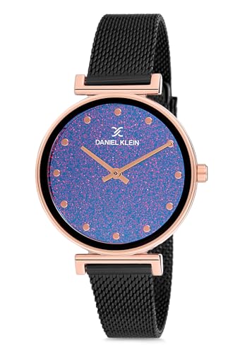 Daniel Klein Analog Black Dial Women’s Stainless Steel Watch-Dk12070-4