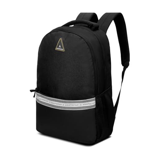Aristocrat Blake 18L Laptop Backpack (Upto 15.6″),2 Compartments,Grey-Black