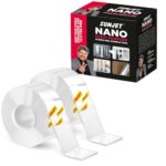 AIPL Sunjet Double Sided Heavy Duty Nano Tape- Strong Adhesive,Residue-Free, Multi-Functional Reusable Gel Tape,for Home & Office Use -Washable Reusable Strong Sticky Strips Grip Tape- 3 Mtr (2 Roll)
