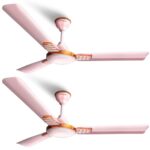 LONGWAY Wave P2 1200 mm/48 inch 400 RPM Ultra High Speed 3 Blade Star Rated Anti-Dust Decorative Ceiling Fan 2 Years Warranty (Rusty Pink, Pack of 2)