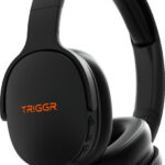 TRIGGR Trinity 2 with Dual Pairing, ENC, Fast Charge, 50H Battery, Rubber Finish, v5.3 Bluetooth(Midnight Black, On the Ear)