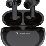 Vaku Luxos ® SONAIR TWS Bluetooth 5.4 Earbuds | 60H Playtime | Touch Controls | Type-C Fast Charging | 10mm Driver | Voice Assistant | Deep Bass Wireless Earbuds with Charging Case- Black
