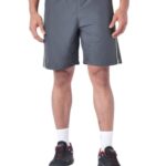 Wildcraft Men’s Solid Regular Fit Shorts| Mid Waist with Adjustable Drawcord, Charcoal Grey, Medium
