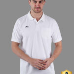 Shiv Naresh Self Design Men Polo Neck White T-Shirt