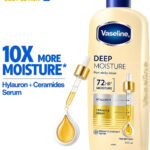Vaseline Deep Moisture Non Sticky Body Lotion with Ceramide Hyaluron10X More(725 ml)