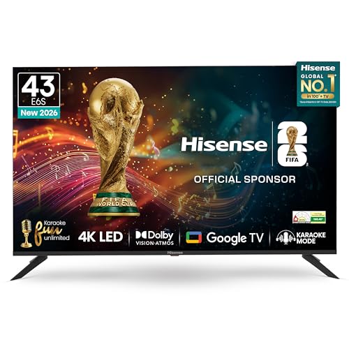 Hisense 108 cm (43 inches) E6S Series 4K Ultra HD Smart LED Google TV 43E6S