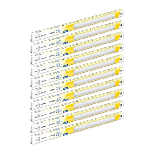 Wipro Garnet 20W LED Batten for Living Room & Bedroom | 2 Feet | Bright & Energy Efficient Tubelight for Home | Cool Day Light (6500K) with 2000 Lumen | Pack of 10