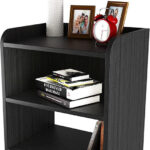 WOOD MINE Engineered Wood Bedside Table(Finish Color – BLACK, DIY(Do-It-Yourself))
