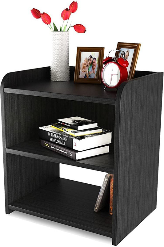 WOOD MINE Engineered Wood Bedside Table(Finish Color – BLACK, DIY(Do-It-Yourself))