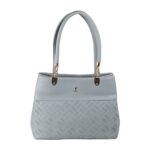 Mochi Light Blue Faux Leather Premium Zipper Casual Shoulder Bag For Women (66-7210)