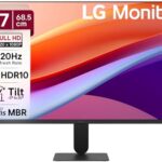 LG 27U411A-BD 68.5 cm (27 Inch) FHD (1920×1080) IPS Monitor, 1ms(MBR), 120Hz, Anti-Glare, sRGB 99%(Typ.), HDR10, 3-Side Virtually Borderless, Reader Mode, Flicker Safe, VGA, HDMI, Slim Stand, Black