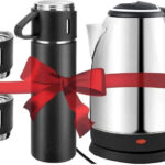 Owqust Electric Kettle & Vacuum Flask Set (500ml,Multicolor) With 3 coffee Mug Electric Kettle(2 L, Silver, Black)