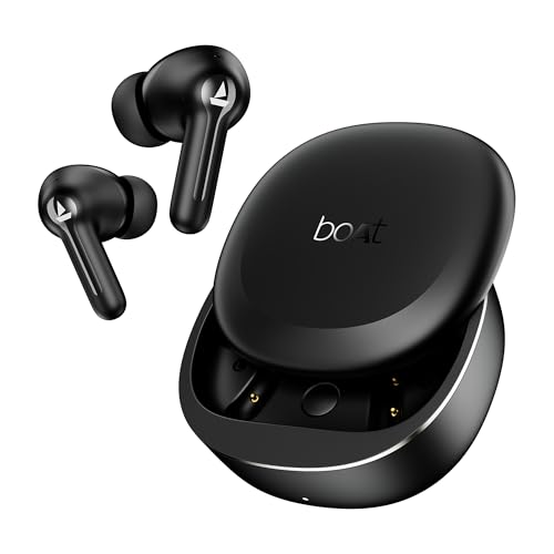 boAt 2025 Launch Airdopes Prime 413, 4Mics ENx, 50hrs Battery, Multipoint, App Support, BT v6.0, 12mm Drivers, ASAP Charge, Bluetooth Earbuds, TWS Ear Buds Wireless Earphones with mic (Active Black)