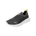 Puma Mens Kardio Slipon Black-Dark Coal-Lime Sheen Sneaker – 7 UK (39713101)