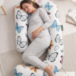 WILD MINT Polyester Fibre Pregnancy Pillow Pack of 1 Birds WILDMINT PREMIUM J SHAPE PREGNANCY PILLOW(White)