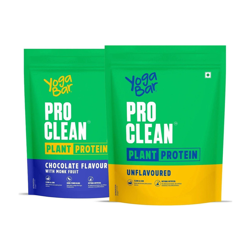 Yogabar Plant Protein Plant-Based Protein(1000 g, Plain, Chocolate)