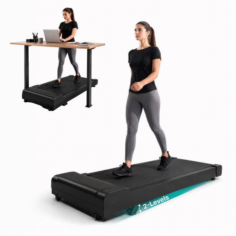 FITKIT by Cult Neo Walking Pad 3.5HP BLDC Motor 120kg Weight 2 Level Incline (Black) Treadmill (Max Weight:120 kg)
