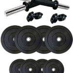 JMB 10 kg 20 Kg Pvc (2.5kg X 8PCS) Adjustable Dumbbell 20KG Home Gym Combo