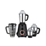 Bajaj Military Series Glamore 1000 W Mixer Grinder With 4 Jars (3 Stainless Steel Jars + 1 Fruit Filter Jar) | DuraCut Blades | Powerful Titan Motor | Unbeatable Toughness | 2 Yrs Warranty【Jet Black】