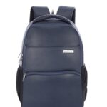 Lavie Sport 45Cm Mode Gear Business 30 Litres 4 Compartment Backpack With Laptop Sleeve | Vegan Leather Business Casual Backpacks For Unisex | Upto 14 Inch Notebook/Macbook Compatible, Navy