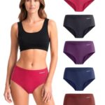 SWAGR 5 Pack Women’s High Coverage Super Combed Cotton Hipster Panty Set | Powered by ZincShield Anti-Bacterial Tech | BreatheSoft Fabric | Size Medium | Dark Multicolor | SOXCO Style HP06