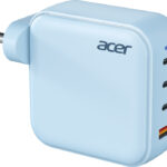 Acer 100 W GaN 5 A Wall Charger for Mobile with Detachable Cable(Blue)