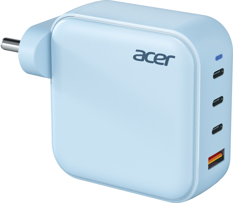 Acer 100 W GaN 5 A Wall Charger for Mobile with Detachable Cable(Blue)