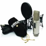 Rode NT2-A Large Diaphragm 3 Polar Pattern Studio Condenser Omnidirectional, Unidirectional XLR Microphone (Metallic)