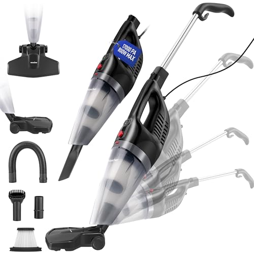 WOSCHER HomeVac Pro Home Vacuum Cleaner for Home Use Wet and Dry 2in1 Vacuum Cleaner for Sofa Handheld Upright with Stick & Floor Brush | |800 Watts |17kPA Suction Power | HomeVac Pro