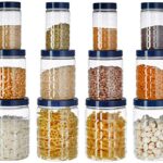 Amazon Brand – Solimo Checkered Jar Set of 12 (Royal Blue)