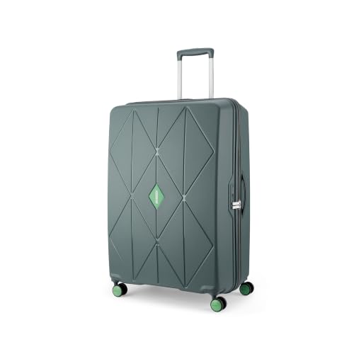American Tourister Qubiz | Check-in Trolley Bag (68 cm) | 360° 8 Wheel Travel Luggage | Hard Case Polypropylene Suitcase | Recessed Combination Lock | Green