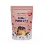Raspberry Millet Pancake Mix | Made with Jowar, Little & Oats Flour | Jaggery Sweetened | Soft & Fluffy Pancakes | Instant Breakfast Mix | Easy to Prepare